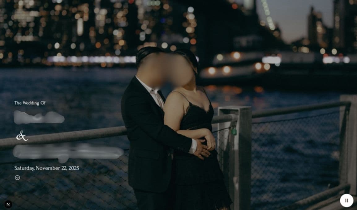 Wedding invitation website
